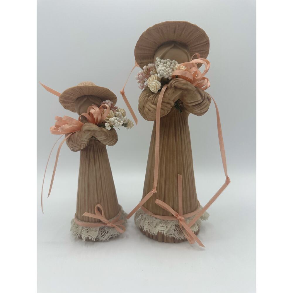 Vintage Mother & Daughter Ceramic Figurines – Set of 2 EUC